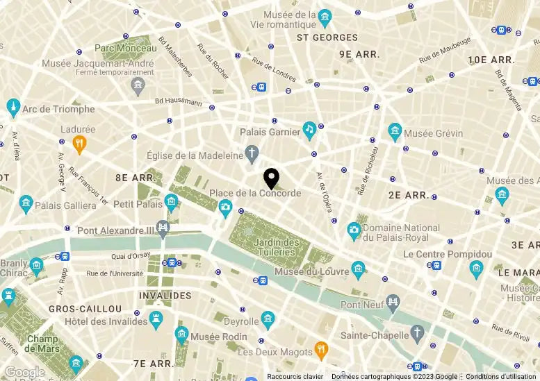 Paris city map.