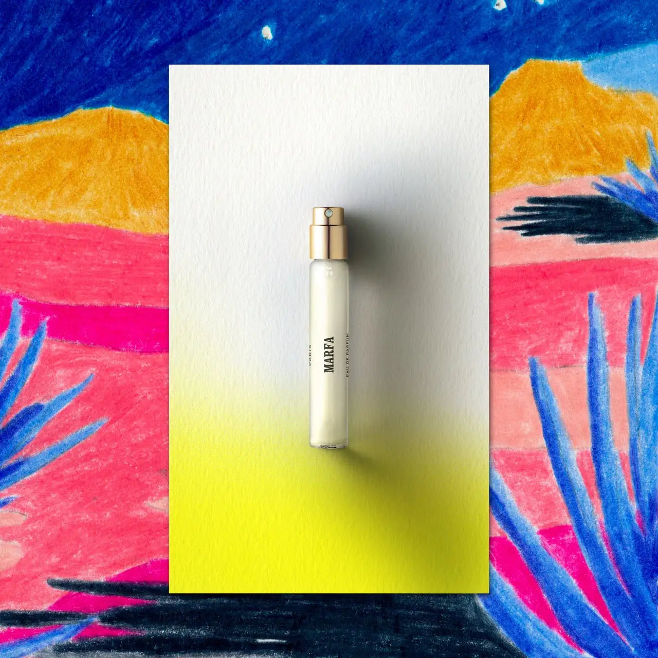 メモ パリス トラベル レザー ケース ブルー イリディセント Refillable Blue Daydream Leather Case | Memo Paris Fragrance